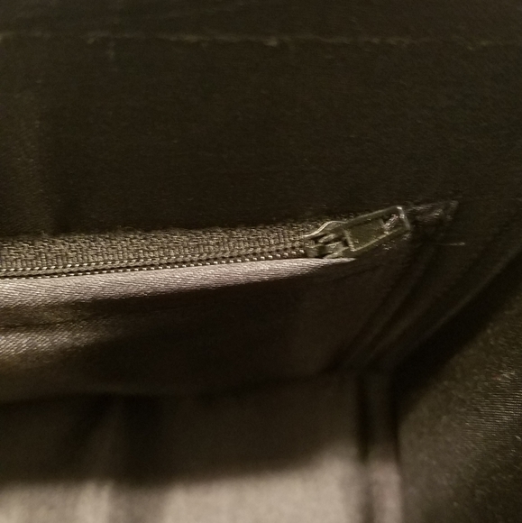 tile bead & satin evening bag w/resin handles - Picture 3 of 5